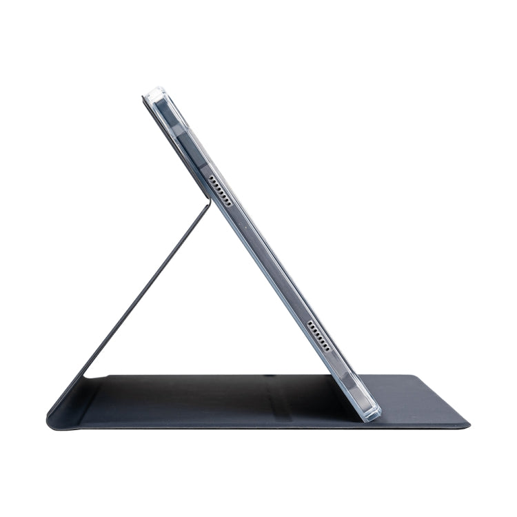 For Teclast T65 Max Anti-slip Texture Smart Tablet Leather Folio Case - Dark Blue