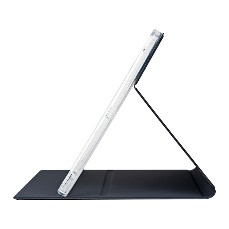 For Teclast T65 Max Anti-slip Texture Smart Tablet Leather Folio Case - Dark Blue