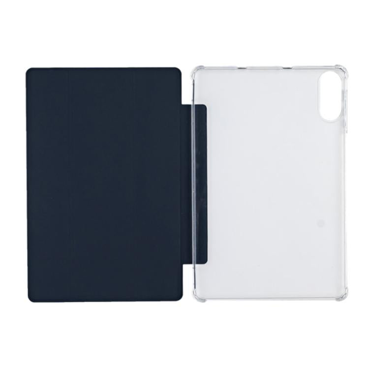 For Teclast P50AI  Anti-slip Texture Smart Tablet Leather Folio Case - Dark Blue