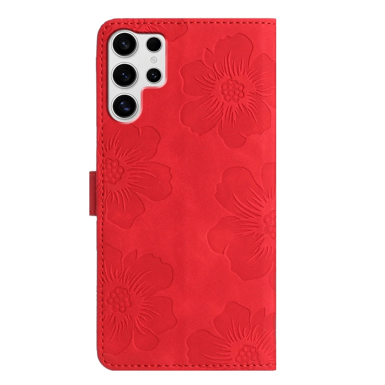 For Samsung Galaxy S25 Ultra 5G Flower Embossing Pattern Leather Phone Case