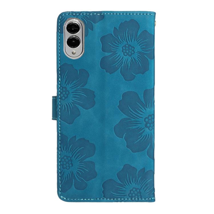 For Samsung Galaxy S25 Edge 5G Flower Embossing Pattern Leather Phone Case