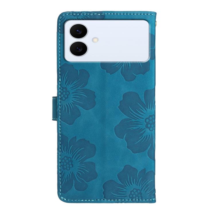 For Samsung Galaxy S26 Edge 5G Flower Embossing Pattern Leather Phone Case