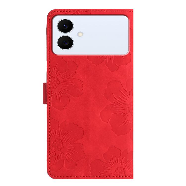 For Samsung Galaxy S26 Edge 5G Flower Embossing Pattern Leather Phone Case