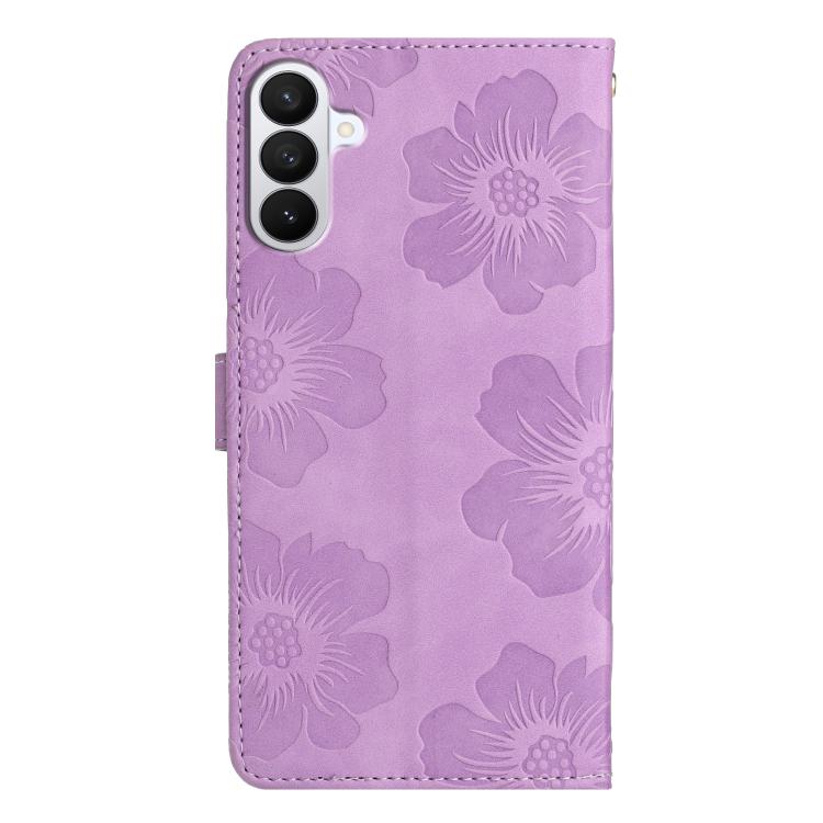 For Samsung Galaxy S26 5G Flower Embossing Pattern Leather Phone Case