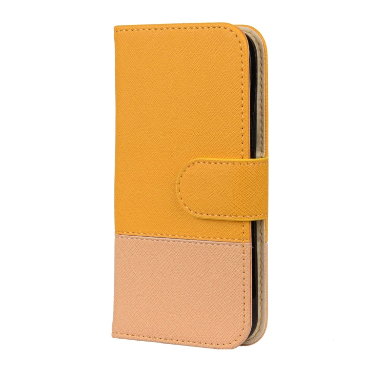 For iPhone 12 mini Splicing Color Horizontal Flip Leather Case with Holder & Photo Frame & Card Slots & Wallet