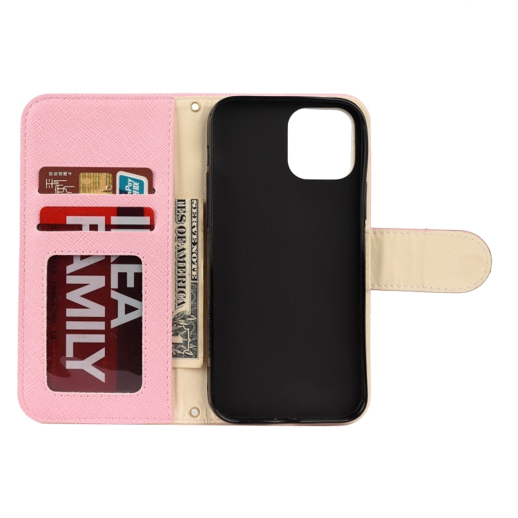 For iPhone 12 mini Splicing Color Horizontal Flip Leather Case with Holder & Photo Frame & Card Slots & Wallet
