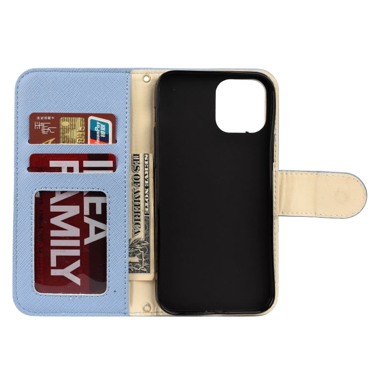 For iPhone 12 mini Splicing Color Horizontal Flip Leather Case with Holder & Photo Frame & Card Slots & Wallet