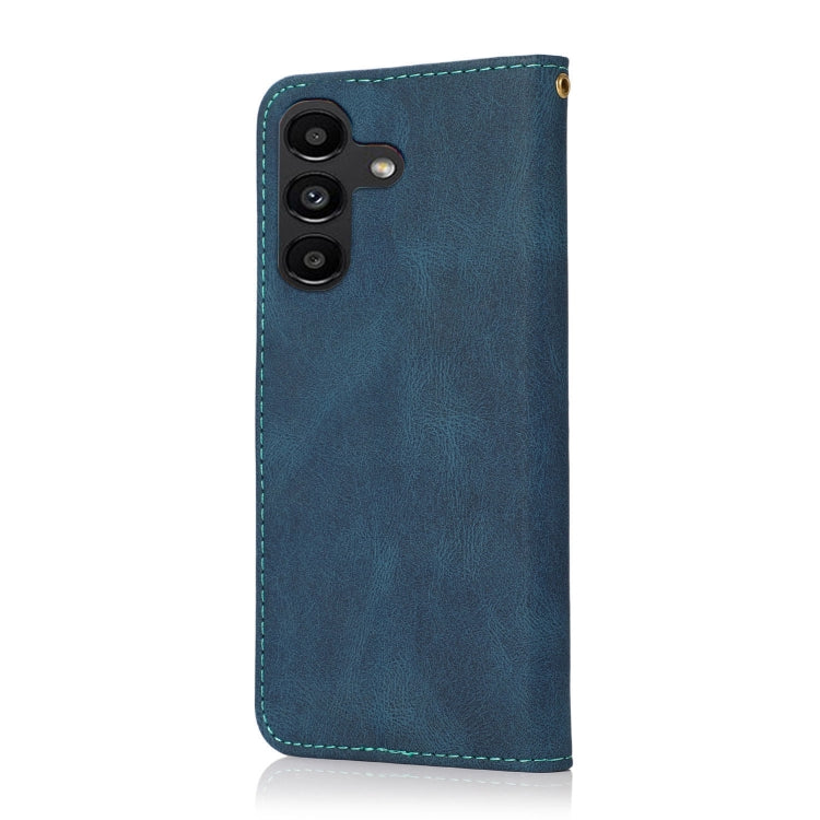For Samsung Galaxy S24 FE 5G Dual-color Stitching Leather Phone Case