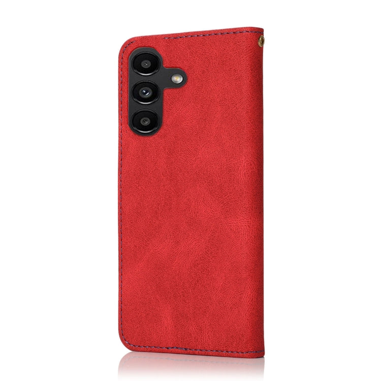 For Samsung Galaxy S24 FE 5G Dual-color Stitching Leather Phone Case