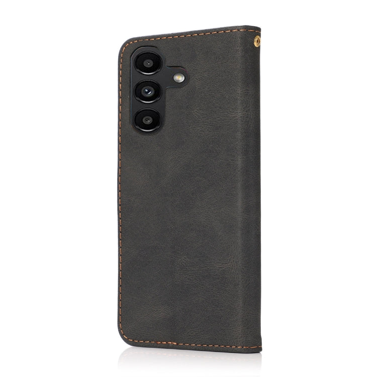 For Samsung Galaxy S24 FE 5G Dual-color Stitching Leather Phone Case