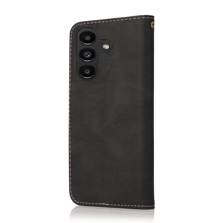 For Samsung Galaxy S24 FE 5G Dual-color Stitching Leather Phone Case