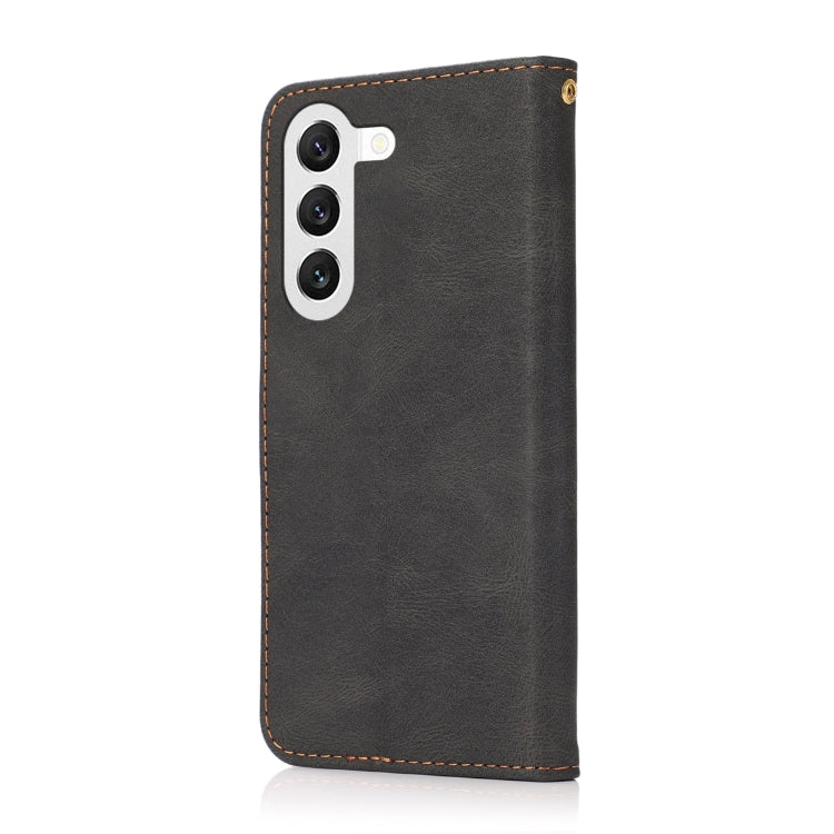 For Samsung Galaxy S25 5G Dual-color Stitching Leather Phone Case
