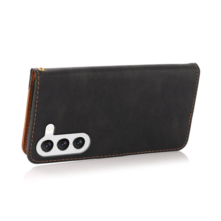 For Samsung Galaxy S25 5G Dual-color Stitching Leather Phone Case