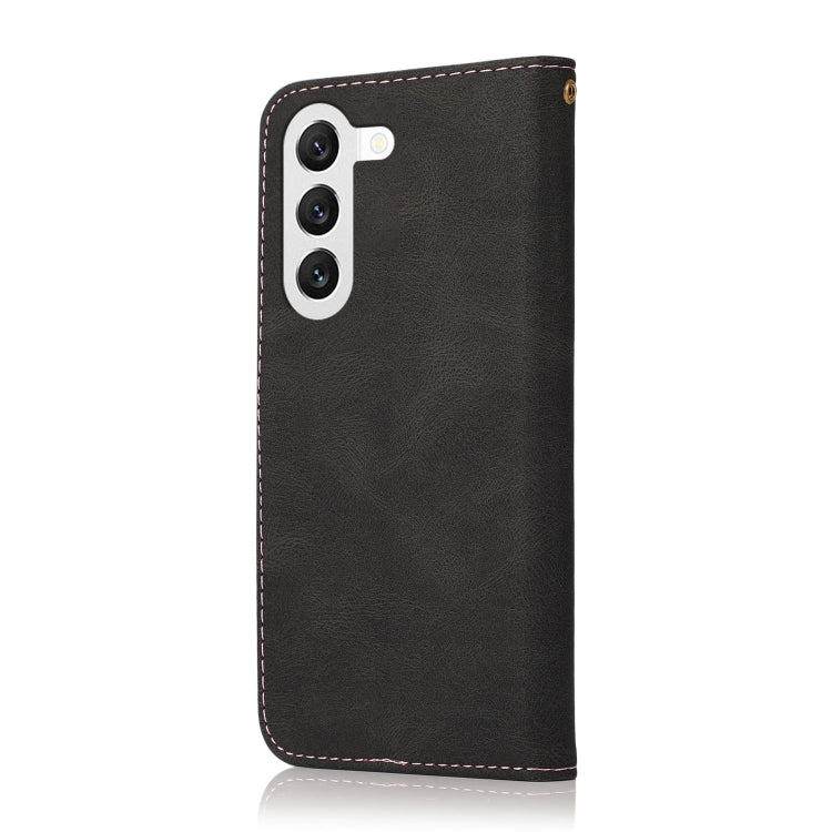 For Samsung Galaxy S25 5G Dual-color Stitching Leather Phone Case