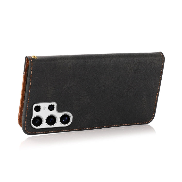 For Samsung Galaxy S25 Ultra 5G Dual-color Stitching Leather Phone Case