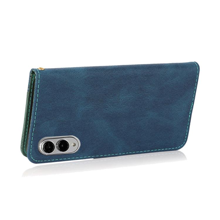 For Samsung Galaxy S25 Edge 5G Dual-color Stitching Leather Phone Case