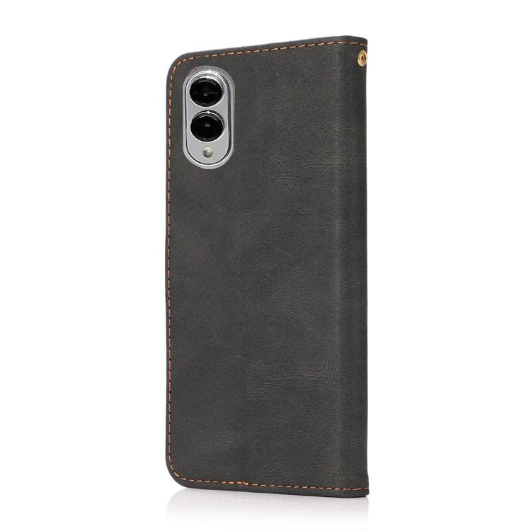 For Samsung Galaxy S25 Edge 5G Dual-color Stitching Leather Phone Case