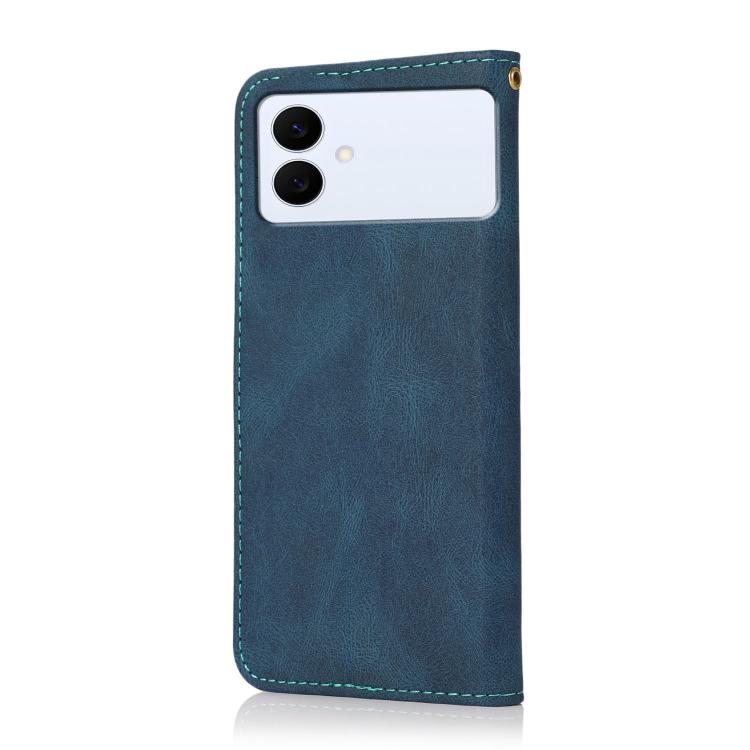 For Samsung Galaxy S26 Edge 5G Dual-color Stitching Leather Phone Case