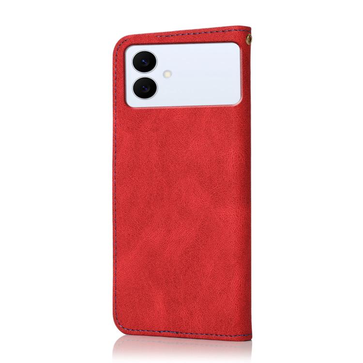 For Samsung Galaxy S26 Edge 5G Dual-color Stitching Leather Phone Case