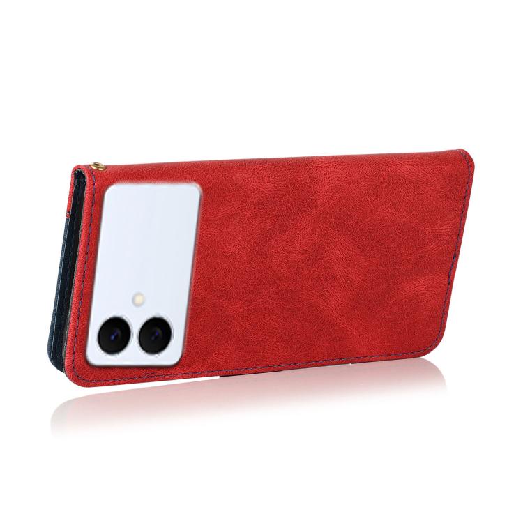 For Samsung Galaxy S26 Edge 5G Dual-color Stitching Leather Phone Case