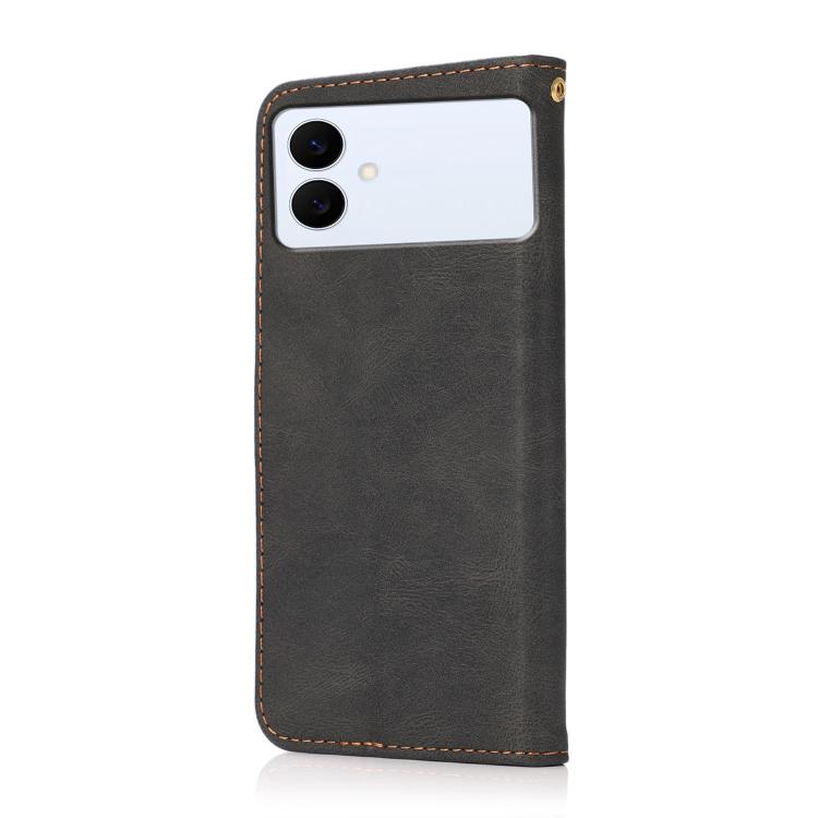 For Samsung Galaxy S26 Edge 5G Dual-color Stitching Leather Phone Case