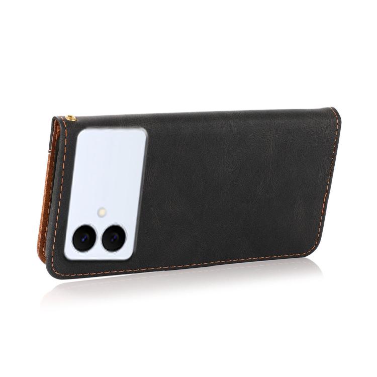 For Samsung Galaxy S26 Edge 5G Dual-color Stitching Leather Phone Case