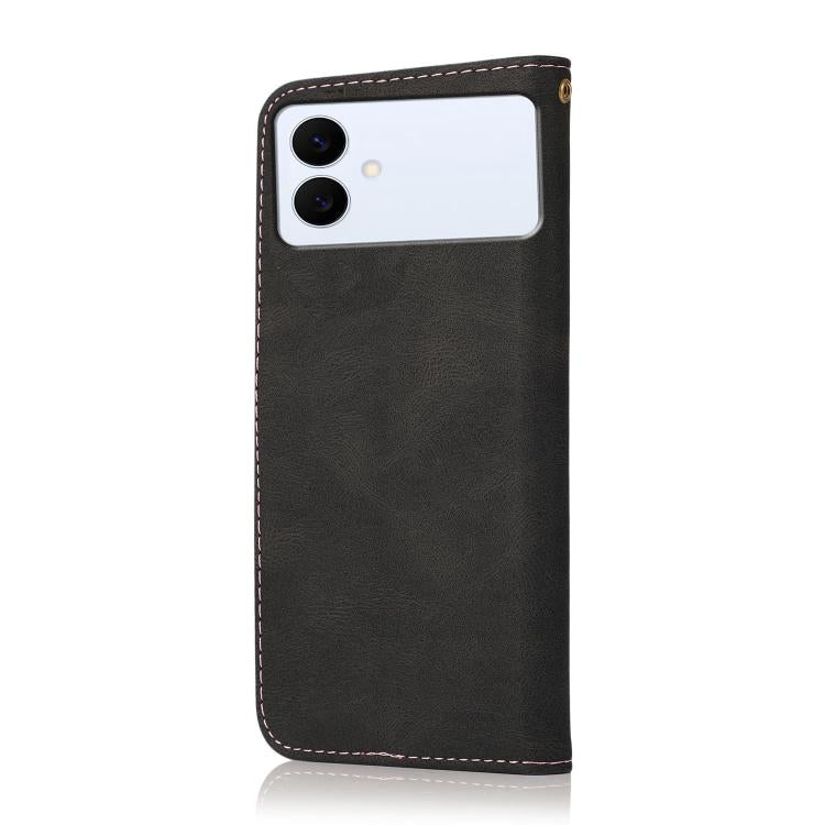 For Samsung Galaxy S26 Edge 5G Dual-color Stitching Leather Phone Case