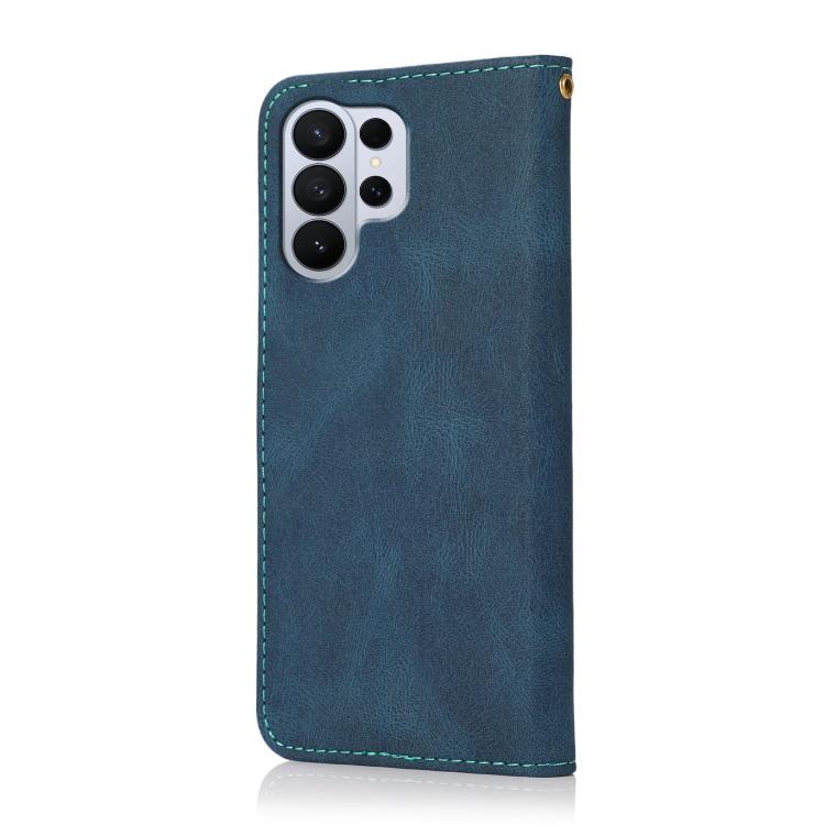 For Samsung Galaxy S26 Ultra 5G Dual-color Stitching Leather Phone Case