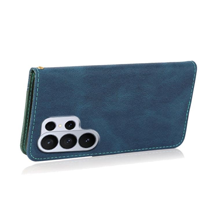 For Samsung Galaxy S26 Ultra 5G Dual-color Stitching Leather Phone Case