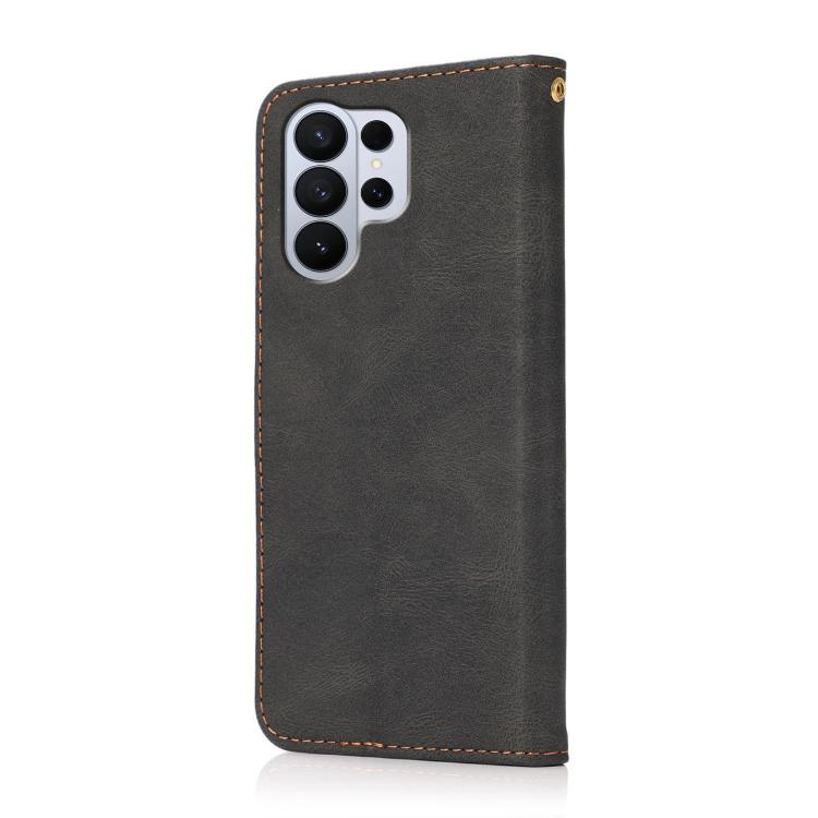 For Samsung Galaxy S26 Ultra 5G Dual-color Stitching Leather Phone Case