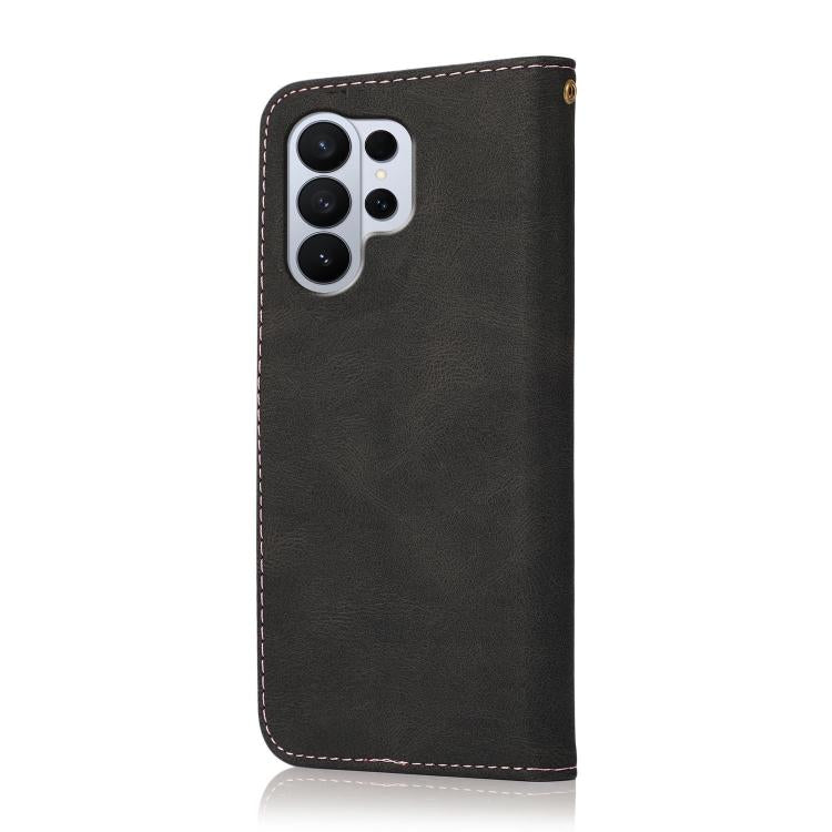 For Samsung Galaxy S26 Ultra 5G Dual-color Stitching Leather Phone Case