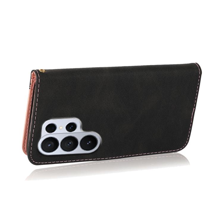 For Samsung Galaxy S26 Ultra 5G Dual-color Stitching Leather Phone Case