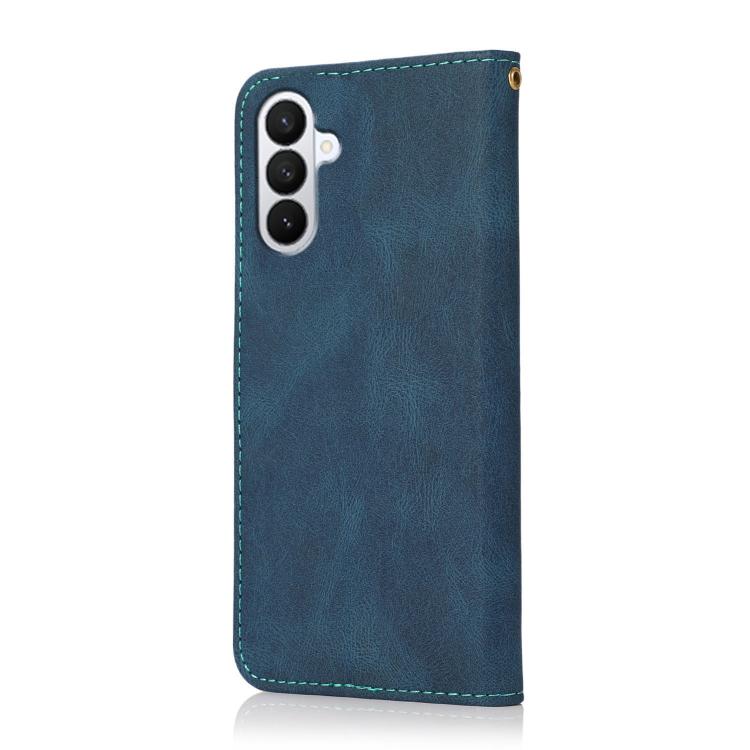 For Samsung Galaxy S26 5G Dual-color Stitching Leather Phone Case