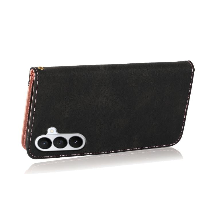 For Samsung Galaxy S26 5G Dual-color Stitching Leather Phone Case