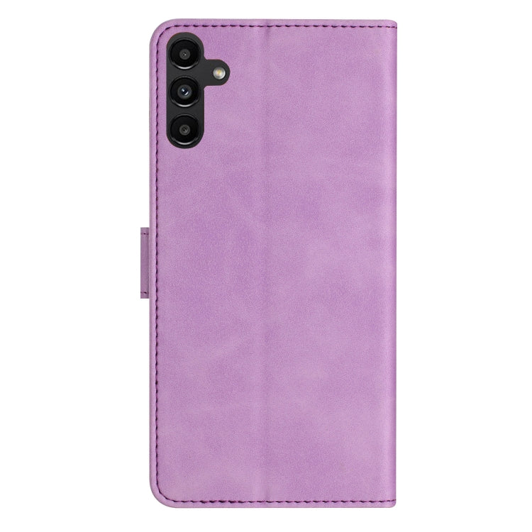 For Samsung Galaxy S25 5G Seven Butterflies Embossed Leather Phone Case