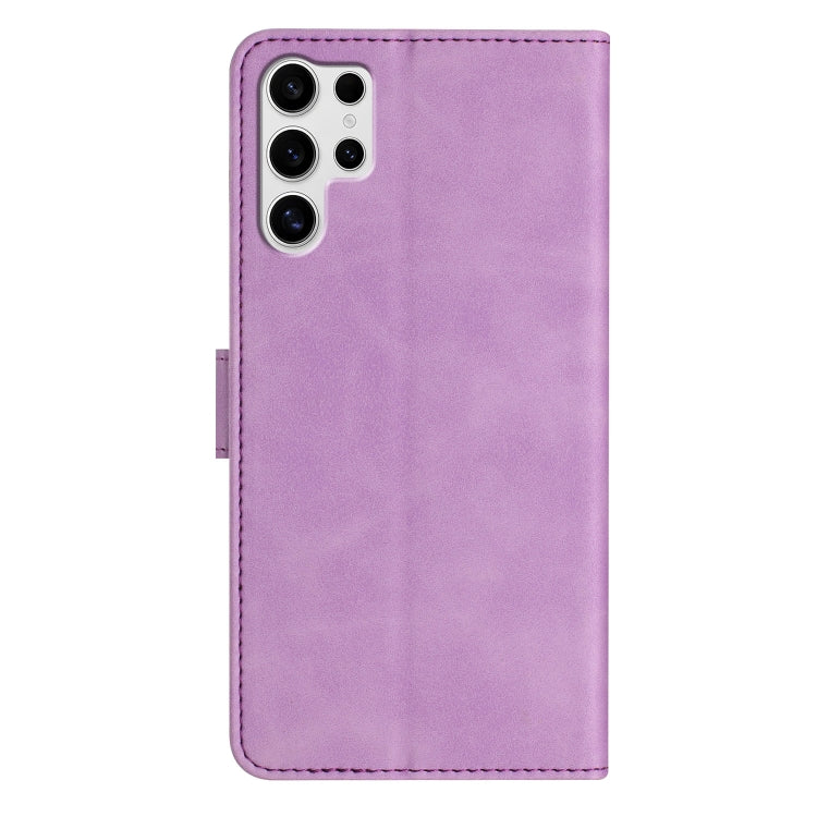 For Samsung Galaxy S25 Ultra 5G Seven Butterflies Embossed Leather Phone Case