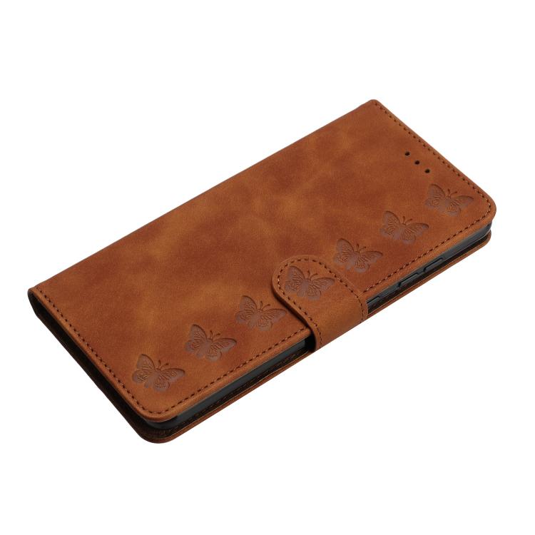 For Samsung Galaxy S25 Edge 5G Seven Butterflies Embossed Leather Phone Case