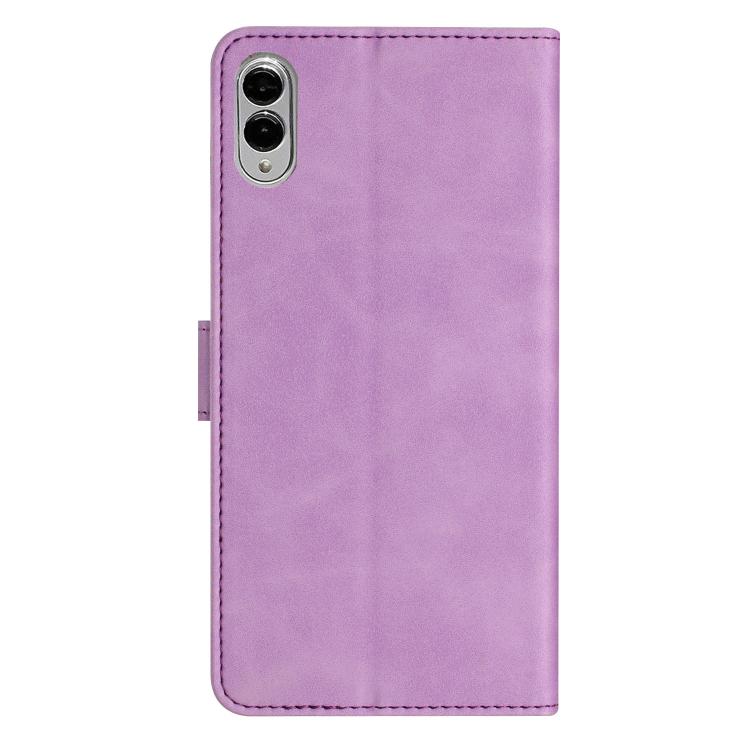 For Samsung Galaxy S25 Edge 5G Seven Butterflies Embossed Leather Phone Case