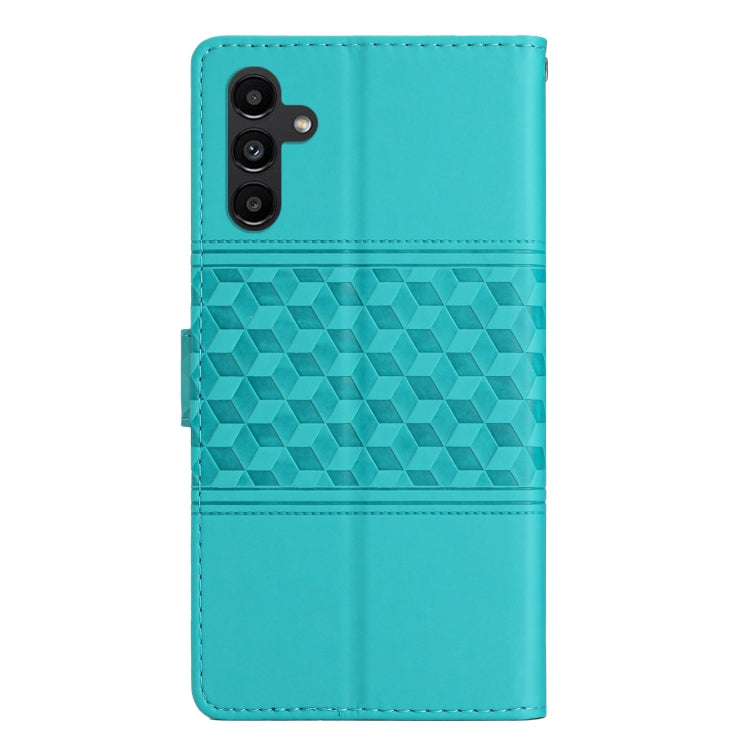 For Samsung Galaxy S25+ 5G Diamond Embossed Skin Feel Leather Phone Case