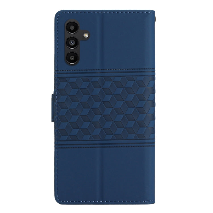 For Samsung Galaxy S25+ 5G Diamond Embossed Skin Feel Leather Phone Case