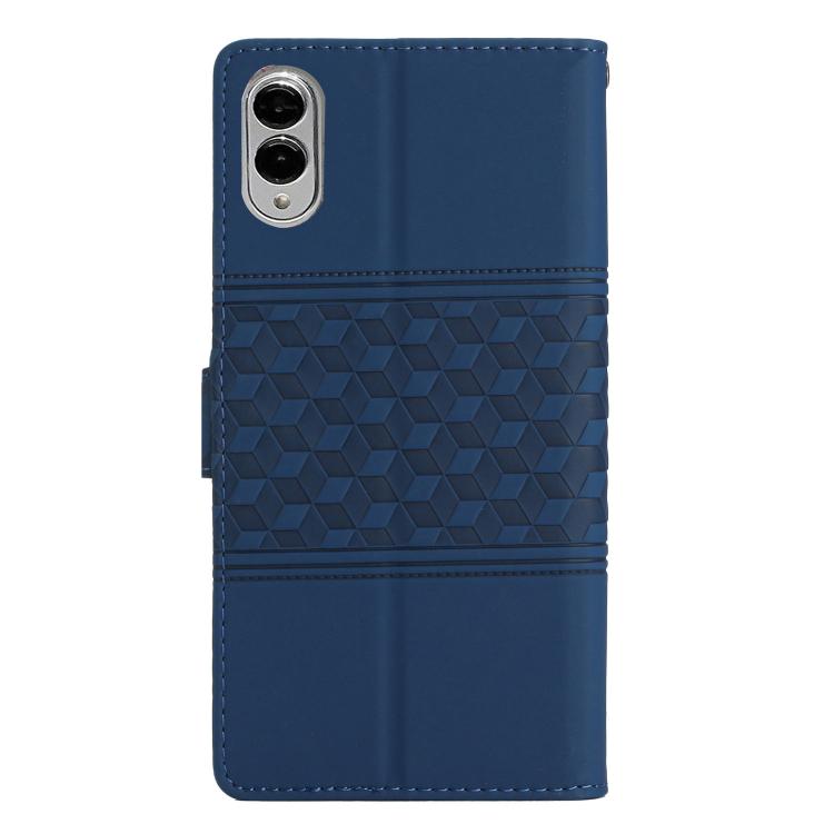 For Samsung Galaxy S25 Edge 5G Diamond Embossed Skin Feel Leather Phone Case