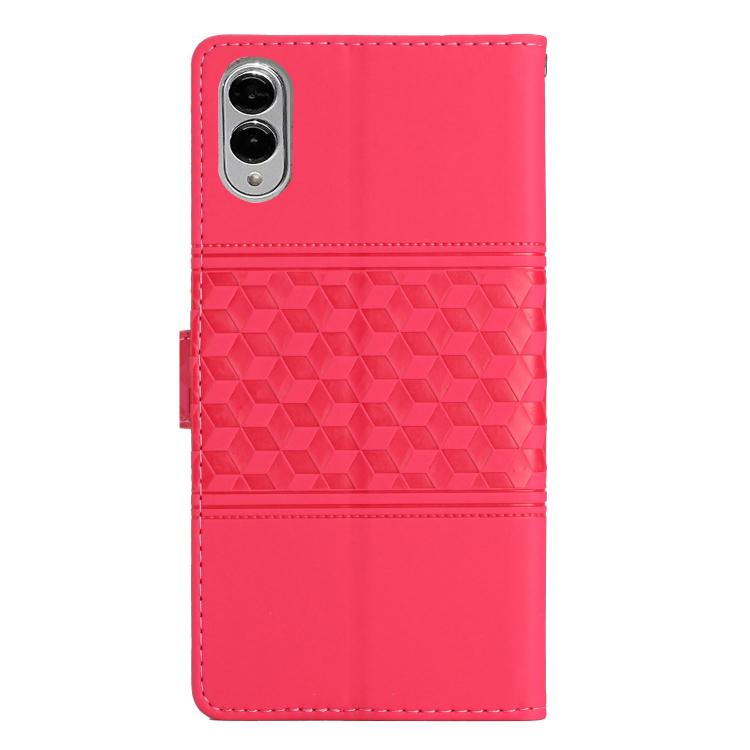 For Samsung Galaxy S25 Edge 5G Diamond Embossed Skin Feel Leather Phone Case