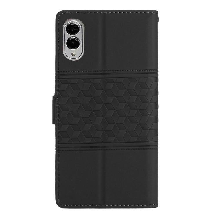 For Samsung Galaxy S25 Edge 5G Diamond Embossed Skin Feel Leather Phone Case