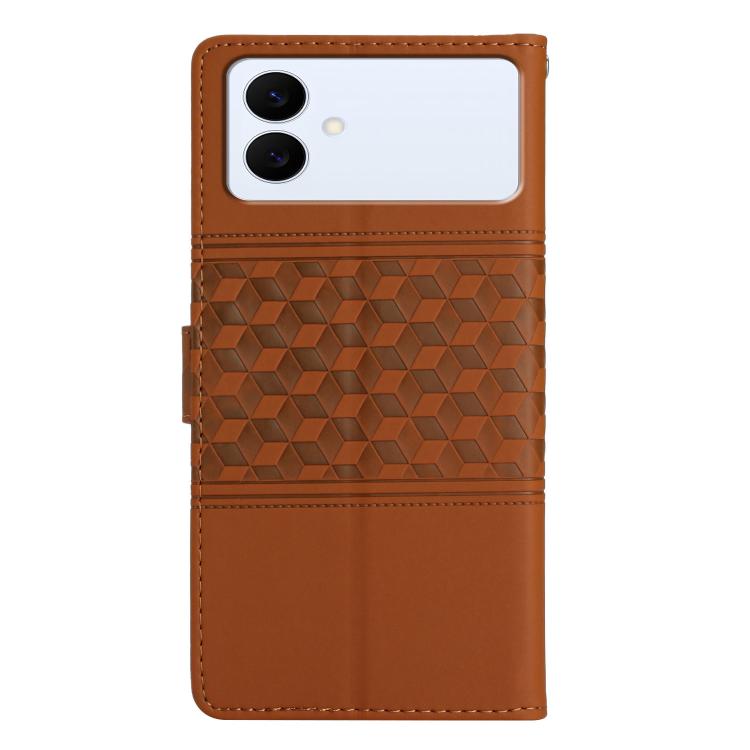 For Samsung Galaxy S26 Edge 5G Diamond Embossed Skin Feel Leather Phone Case