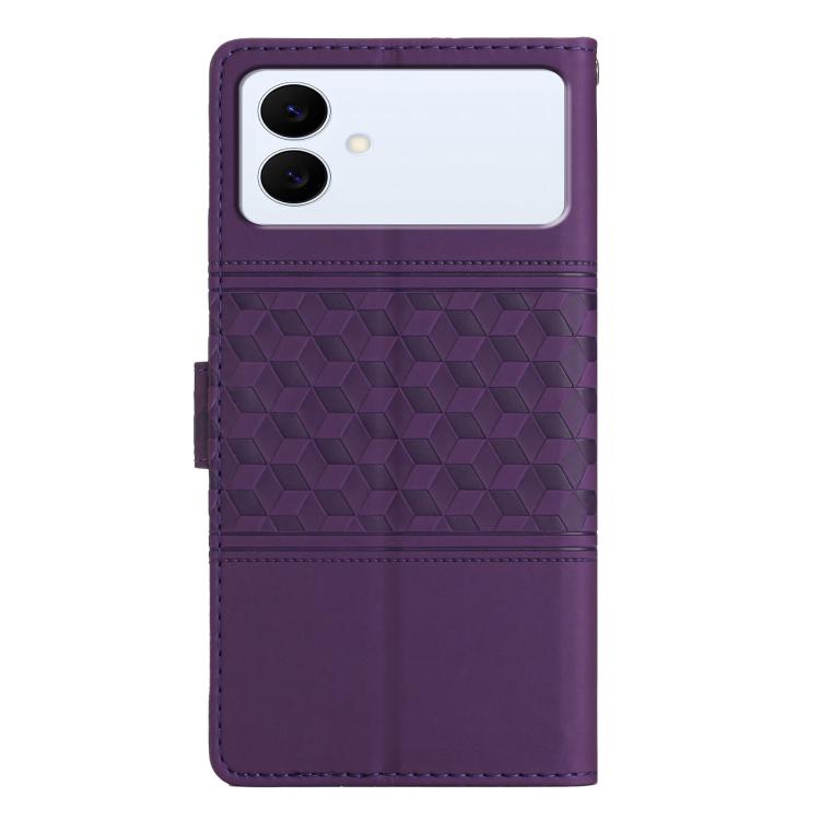 For Samsung Galaxy S26 Edge 5G Diamond Embossed Skin Feel Leather Phone Case