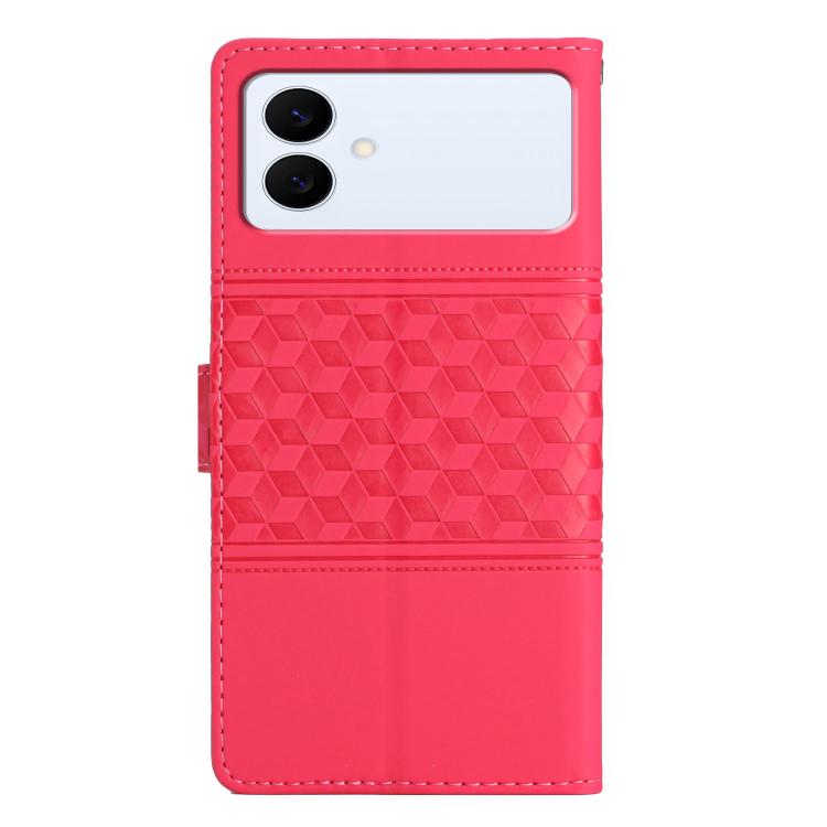 For Samsung Galaxy S26 Edge 5G Diamond Embossed Skin Feel Leather Phone Case