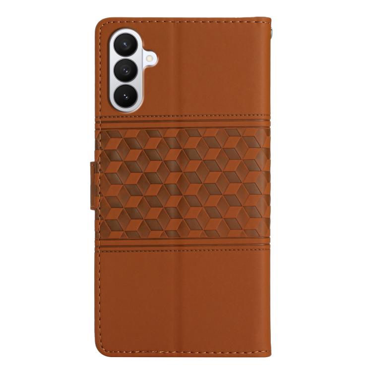 For Samsung Galaxy S26 5G Diamond Embossed Skin Feel Leather Phone Case