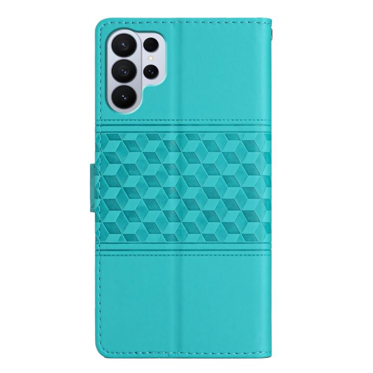 For Samsung Galaxy S26 Ultra 5G Diamond Embossed Skin Feel Leather Phone Case