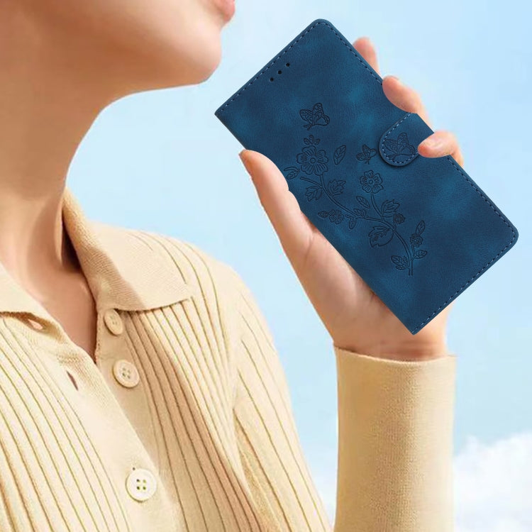 For Samsung Galaxy S24 FE 5G Flower Butterfly Embossing Pattern Leather Phone Case