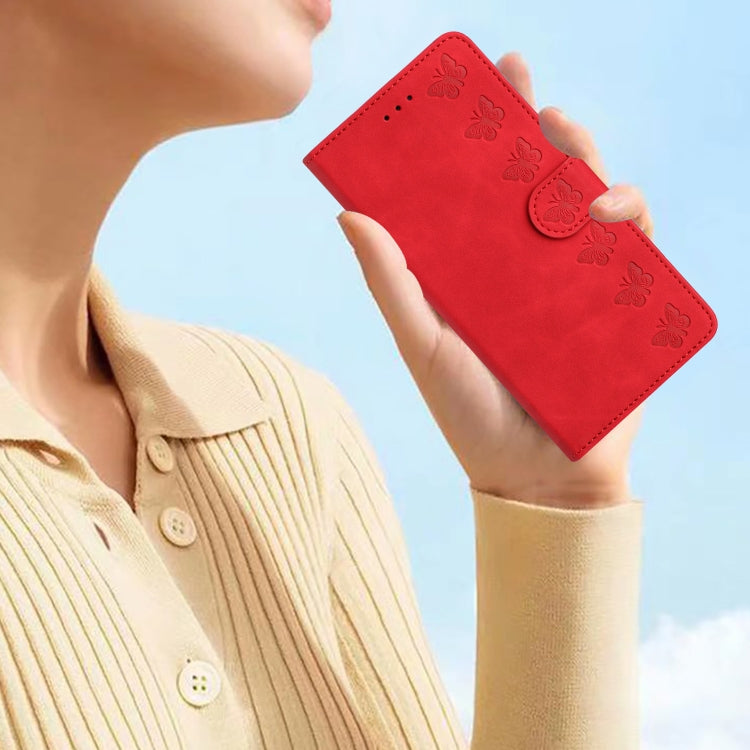For Samsung Galaxy S25+ 5G Flower Butterfly Embossing Pattern Leather Phone Case